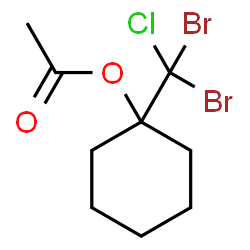 ChemSpider 2D Image | 1-[Dibromo(chloro)methyl]cyclohexyl acetate | C9H13Br2ClO2