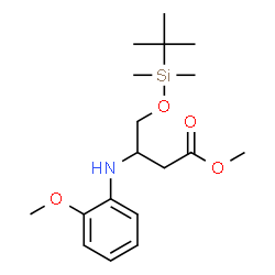ChemSpider 2D Image | Methyl 4-{[dimethyl(2-methyl-2-propanyl)silyl]oxy}-3-[(2-methoxyphenyl)amino]butanoate | C18H31NO4Si