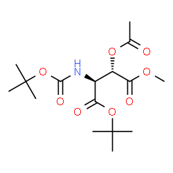 ChemSpider 2D Image | 4-Methyl 1-(2-methyl-2-propanyl) (3S)-3-acetoxy-N-{[(2-methyl-2-propanyl)oxy]carbonyl}-L-aspartate | C16H27NO8