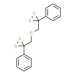 ChemSpider 2D Image | 3,3'-[Sulfanediylbis(methylene)]bis(phenyldithiirane) | C16H14S5