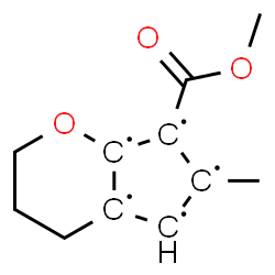 ChemSpider 2D Image | 7-(Methoxycarbonyl)-6-methyltetrahydrocyclopenta[b]pyran-4a,5,6,7,7a(2H,5H)-pentayl | C11H13O3