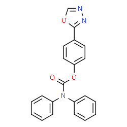 ChemSpider 2D Image | 4-(1,3,4-Oxadiazol-2-yl)phenyl diphenylcarbamate | C21H15N3O3