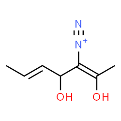 ChemSpider 2D Image | (2E,5E)-2,4-Dihydroxy-2,5-heptadiene-3-diazonium | C7H11N2O2