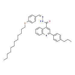 ChemSpider 2D Image | N'-{(Z)-[4-(Dodecyloxy)phenyl]methylene}-2-(4-propylphenyl)-4-quinolinecarbohydrazide | C38H47N3O2