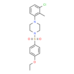 ChemSpider 2D Image | 1-(3-Chloro-2-methylphenyl)-4-[(4-ethoxyphenyl)sulfonyl]piperazine | C19H23ClN2O3S