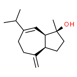 ChemSpider 2D Image | (1S,3aR,8aR)-7-Isopropyl-1-methyl-4-methylene-1,2,3,3a,4,5,6,8a-octahydro-1-azulenol | C15H24O