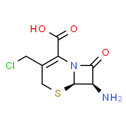 ChemSpider 2D Image | (6R,7R)-7-Amino-3-(chloromethyl)-8-oxo-5-thia-1-azabicyclo[4.2.0]oct-2-ene-2-carboxylic acid | C8H9ClN2O3S