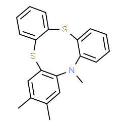 ChemSpider 2D Image | 2,3,15-Trimethyl-15H-tribenzo[b,e,h][1,4,7]dithiazonine | C21H19NS2