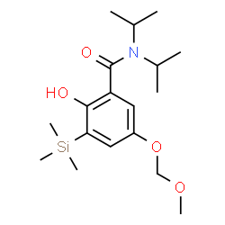 ChemSpider 2D Image | 2-Hydroxy-N,N-diisopropyl-5-(methoxymethoxy)-3-(trimethylsilyl)benzamide | C18H31NO4Si