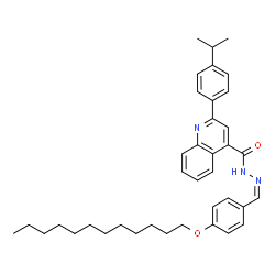 ChemSpider 2D Image | N'-{(Z)-[4-(Dodecyloxy)phenyl]methylene}-2-(4-isopropylphenyl)-4-quinolinecarbohydrazide | C38H47N3O2