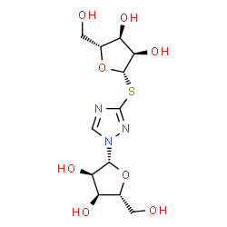 ChemSpider 2D Image | 1-(beta-D-Ribofuranosyl)-1H-1,2,4-triazol-3-yl 1-thio-beta-D-ribofuranoside | C12H19N3O8S