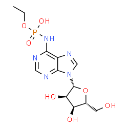 ChemSpider 2D Image | N-[Ethoxy(hydroxy)phosphoryl]adenosine | C12H18N5O7P