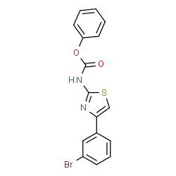 ChemSpider 2D Image | Phenyl [4-(3-bromophenyl)-1,3-thiazol-2-yl]carbamate | C16H11BrN2O2S
