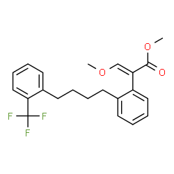 ChemSpider 2D Image | Methyl (2E)-3-methoxy-2-(2-{4-[2-(trifluoromethyl)phenyl]butyl}phenyl)acrylate | C22H23F3O3