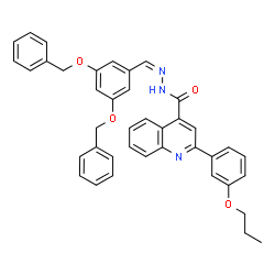 ChemSpider 2D Image | N'-{(Z)-[3,5-Bis(benzyloxy)phenyl]methylene}-2-(3-propoxyphenyl)-4-quinolinecarbohydrazide | C40H35N3O4