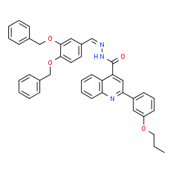 ChemSpider 2D Image | N'-{(Z)-[3,4-Bis(benzyloxy)phenyl]methylene}-2-(3-propoxyphenyl)-4-quinolinecarbohydrazide | C40H35N3O4