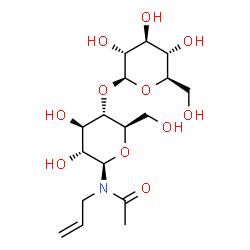 ChemSpider 2D Image | N-Acetyl-N-allyl-4-O-beta-D-glucopyranosyl-beta-D-glucopyranosylamine | C17H29NO11