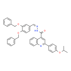 ChemSpider 2D Image | N'-{(Z)-[3,4-Bis(benzyloxy)phenyl]methylene}-2-(4-isopropoxyphenyl)-4-quinolinecarbohydrazide | C40H35N3O4