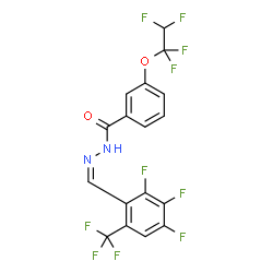 ChemSpider 2D Image | 3-(1,1,2,2-Tetrafluoroethoxy)-N'-{(Z)-[2,3,4-trifluoro-6-(trifluoromethyl)phenyl]methylene}benzohydrazide | C17H8F10N2O2