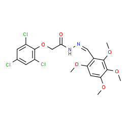 ChemSpider 2D Image | N'-[(Z)-(2,3,4,6-Tetramethoxyphenyl)methylene]-2-(2,4,6-trichlorophenoxy)acetohydrazide | C19H19Cl3N2O6
