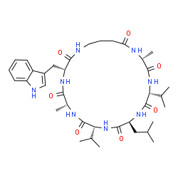 ChemSpider 2D Image | unguisin B | C37H56N8O7