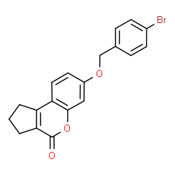 ChemSpider 2D Image | 7-[(4-Bromobenzyl)oxy]-2,3-dihydrocyclopenta[c]chromen-4(1H)-one | C19H15BrO3