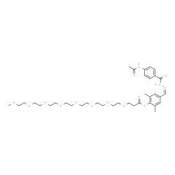 ChemSpider 2D Image | 4-{(Z)-[(4-Acetamidobenzoyl)hydrazono]methyl}-2,6-dimethylphenyl 2,5,8,11,14,17,20,23-octaoxahexacosan-26-oate | C36H53N3O12