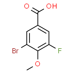 ChemSpider 2D Image | 3-Bromo-5-fluoro-4-methoxybenzoic acid | C8H6BrFO3