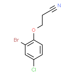 ChemSpider 2D Image | 3-(2-Bromo-4-chlorophenoxy)propanenitrile | C9H7BrClNO