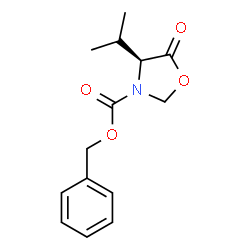 ChemSpider 2D Image | Benzyl (4S)-4-isopropyl-5-oxo-1,3-oxazolidine-3-carboxylate | C14H17NO4