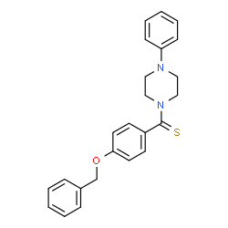ChemSpider 2D Image | [4-(Benzyloxy)phenyl](4-phenyl-1-piperazinyl)methanethione | C24H24N2OS