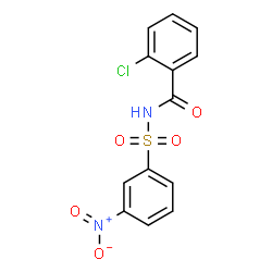 ChemSpider 2D Image | 2-Chloro-N-[(3-nitrophenyl)sulfonyl]benzamide | C13H9ClN2O5S