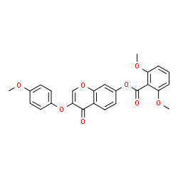 ChemSpider 2D Image | 3-(4-Methoxyphenoxy)-4-oxo-4H-chromen-7-yl 2,6-dimethoxybenzoate | C25H20O8