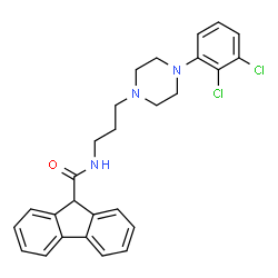 ChemSpider 2D Image | N-{3-[4-(2,3-Dichlorophenyl)-1-piperazinyl]propyl}-9H-fluorene-9-carboxamide | C27H27Cl2N3O