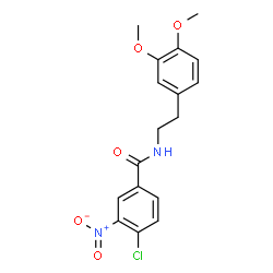 ChemSpider 2D Image | 4-Chloro-N-[2-(3,4-dimethoxyphenyl)ethyl]-3-nitrobenzamide | C17H17ClN2O5
