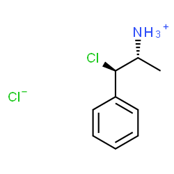 ChemSpider 2D Image | (1R,2R)-1-Chloro-1-phenyl-2-propanaminium chloride | C9H13Cl2N