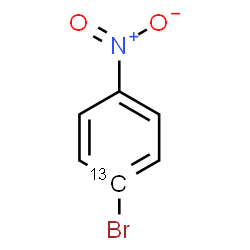 ChemSpider 2D Image | 1-Bromo-4-nitro(1-~13~C)benzene | C513CH4BrNO2