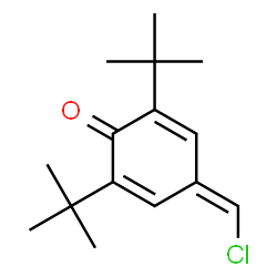 ChemSpider 2D Image | 4-(Chloromethylene)-2,6-bis(2-methyl-2-propanyl)-2,5-cyclohexadien-1-one | C15H21ClO