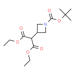 ChemSpider 2D Image | Diethyl 2-(1-(tert-butoxycarbonyl)azetidin-3-yl)malonate | C15H25NO6