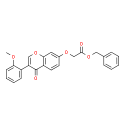 ChemSpider 2D Image | Benzyl {[3-(2-methoxyphenyl)-4-oxo-4H-chromen-7-yl]oxy}acetate | C25H20O6