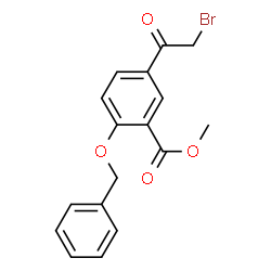 ChemSpider 2D Image | Methyl 2-(benzyloxy)-5-(bromoacetyl)benzoate | C17H15BrO4