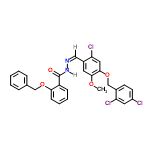 InChI=1/C29H23Cl3N2O4/c1-36-27-13-21(25(32)15-28(27)38-18-20-11-12-22(30)14-24(20)31)16-33-34-29(35)23-9-5-6-10-26(23)37-17-19-7-3-2-4-8-19/h2-16H,17-18H2,1H3,(H,34,35)/b33-16-