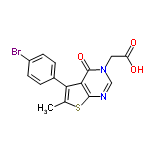 InChI=1/C15H11BrN2O3S/c1-8-12(9-2-4-10(16)5-3-9)13-14(22-8)17-7-18(15(13)21)6-11(19)20/h2-5,7H,6H2,1H3,(H,19,20)