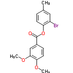 InChI=1/C16H15BrO4/c1-10-4-6-13(12(17)8-10)21-16(18)11-5-7-14(19-2)15(9-11)20-3/h4-9H,1-3H3