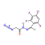 InChI=1/C9H5ClF3N5O/c10-5-1-6(11)4(8(12)9(5)13)2-15-17-7(19)3-16-18-14/h1-2H,3H2,(H,17,19)/b15-2-