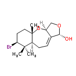 InChI=1/C15H23BrO3/c1-14(2)11-5-4-9-10(8-18-13(9)17)19-15(11,3)7-6-12(14)16/h4,10-13,17H,5-8H2,1-3H3/t10-,11-,12-,13-,15-/m0/s1