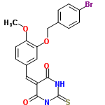 InChI=1/C19H15BrN2O4S/c1-25-15-7-4-12(8-14-17(23)21-19(27)22-18(14)24)9-16(15)26-10-11-2-5-13(20)6-3-11/h2-9H,10H2,1H3,(H2,21,22,23,24,27)