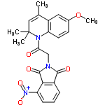 InChI=1/C23H21N3O6/c1-13-11-23(2,3)25(17-9-8-14(32-4)10-16(13)17)19(27)12-24-21(28)15-6-5-7-18(26(30)31)20(15)22(24)29/h5-11H,12H2,1-4H3