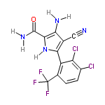 InChI=1/C13H7Cl2F3N4O/c14-6-2-1-5(13(16,17)18)7(8(6)15)10-4(3-19)9(20)11(22-10)12(21)23/h1-2,22H,20H2,(H2,21,23)