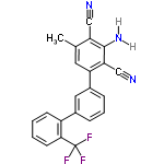 InChI=1/C22H14F3N3/c1-13-9-17(19(12-27)21(28)18(13)11-26)15-6-4-5-14(10-15)16-7-2-3-8-20(16)22(23,24)25/h2-10H,28H2,1H3